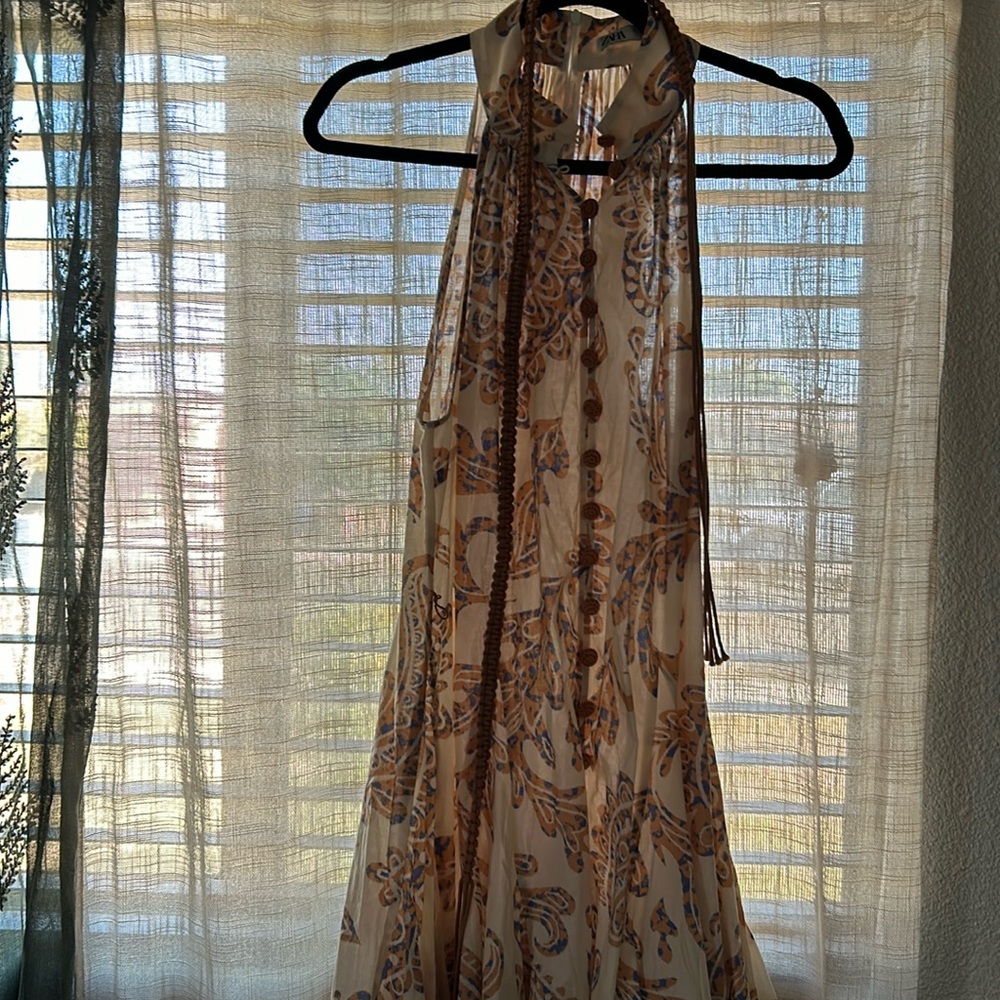 Zara Cotton Halter dress